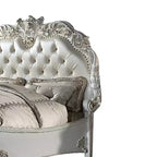 100 Pfund schweres California King-Size-Bett, Kunstleder und antike Perlenoptik.