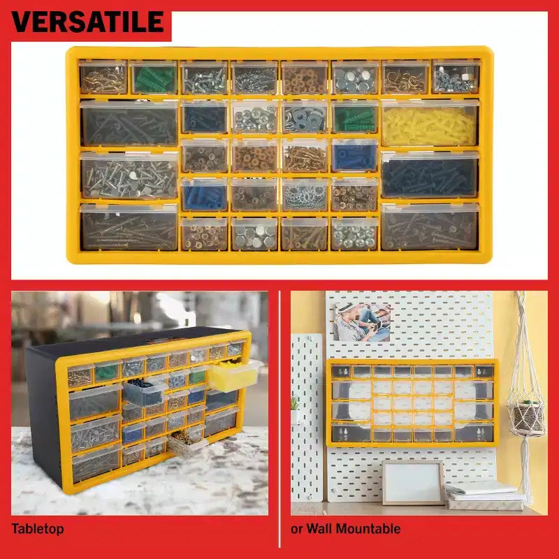 Kleinteile-Organizer, Gelb