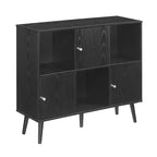 Breighton Home Xtra Storage Cube Organizer Sideboard Console Table with 3 Cubbies and 3 Cabinets