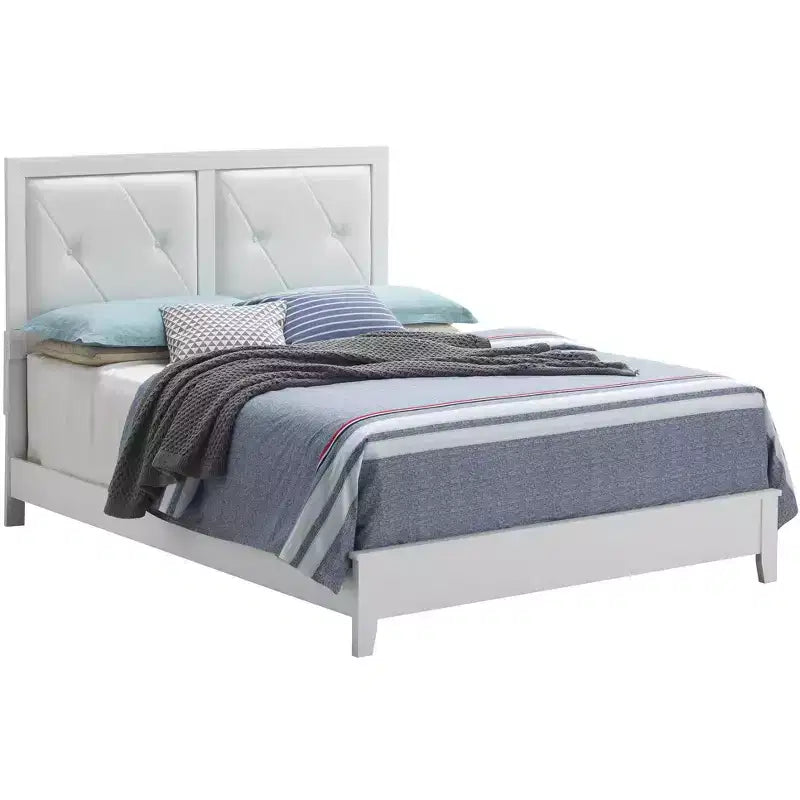 Gepolstertes Queen-Panel-Bett