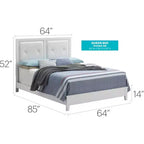 Gepolstertes Queen-Panel-Bett