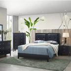 Gepolstertes Queen-Panel-Bett