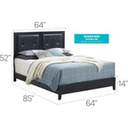 Gepolstertes Queen-Panel-Bett