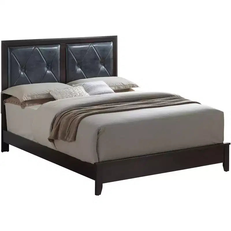 Gepolstertes Queen-Panel-Bett