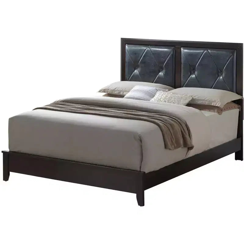 Gepolstertes Queen-Panel-Bett