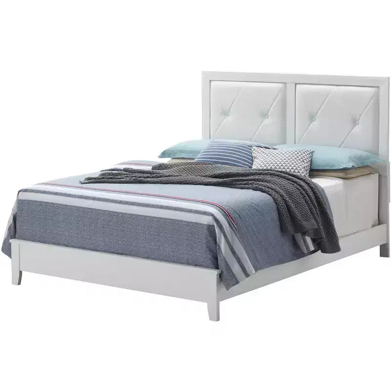 Gepolstertes Queen-Panel-Bett