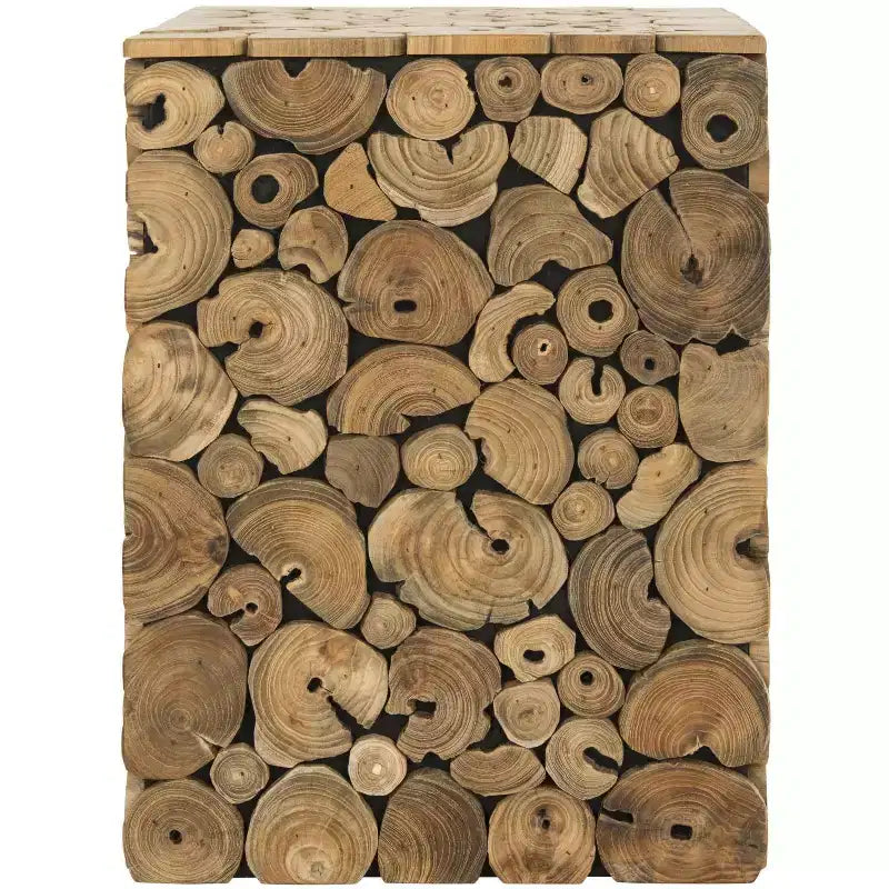 Landhaustisch aus Holz, helle Eiche/schwarz