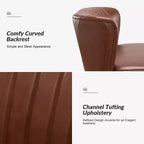 47 Zeitgenössisches Ohrensessel-Loveseat für Wohn- und Schlafzimmer, bequemes, armloses Sofa mit Metallbeinen