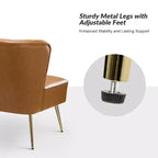 47 Zeitgenössisches Ohrensessel-Loveseat für Wohn- und Schlafzimmer, bequemes, armloses Sofa mit Metallbeinen