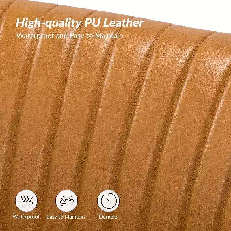 47 Zeitgenössisches Ohrensessel-Loveseat für Wohn- und Schlafzimmer, bequemes, armloses Sofa mit Metallbeinen