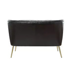 47 Zeitgenössisches Ohrensessel-Loveseat für Wohn- und Schlafzimmer, bequemes, armloses Sofa mit Metallbeinen
