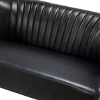 47 Zeitgenössisches Ohrensessel-Loveseat für Wohn- und Schlafzimmer, bequemes, armloses Sofa mit Metallbeinen