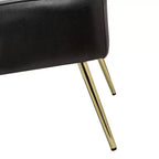 47 Zeitgenössisches Ohrensessel-Loveseat für Wohn- und Schlafzimmer, bequemes, armloses Sofa mit Metallbeinen