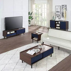 Moderner Nachttisch mit gerillter Front und Schublade
