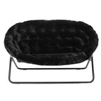 Tragbarer zusammenklappbarer, gepolsterter Doppel-Saucer-Stuhl mit Stahlrahmen für Wohnheim, Wohn- oder Schlafzimmer