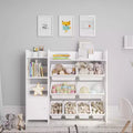 Sturdis Kids Toy Storage Organizer with Bookshelf and 8 Toy Bins