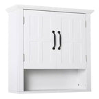 HOMCOM 3-Tier Medicine Cabinet, Bathroom Wall Cabinet with Adjustable Shelf and 2 Doors for Hallway, Living Room, White