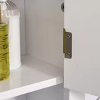 Medizinschrank, Bad-Wandschrank mit verstellbarem Regal und 2 Türen für Flur, Wohnzimmer, Weiß